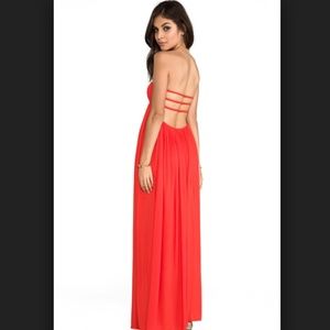 Indah Crepe Smocked Bandeau Maxi Dress